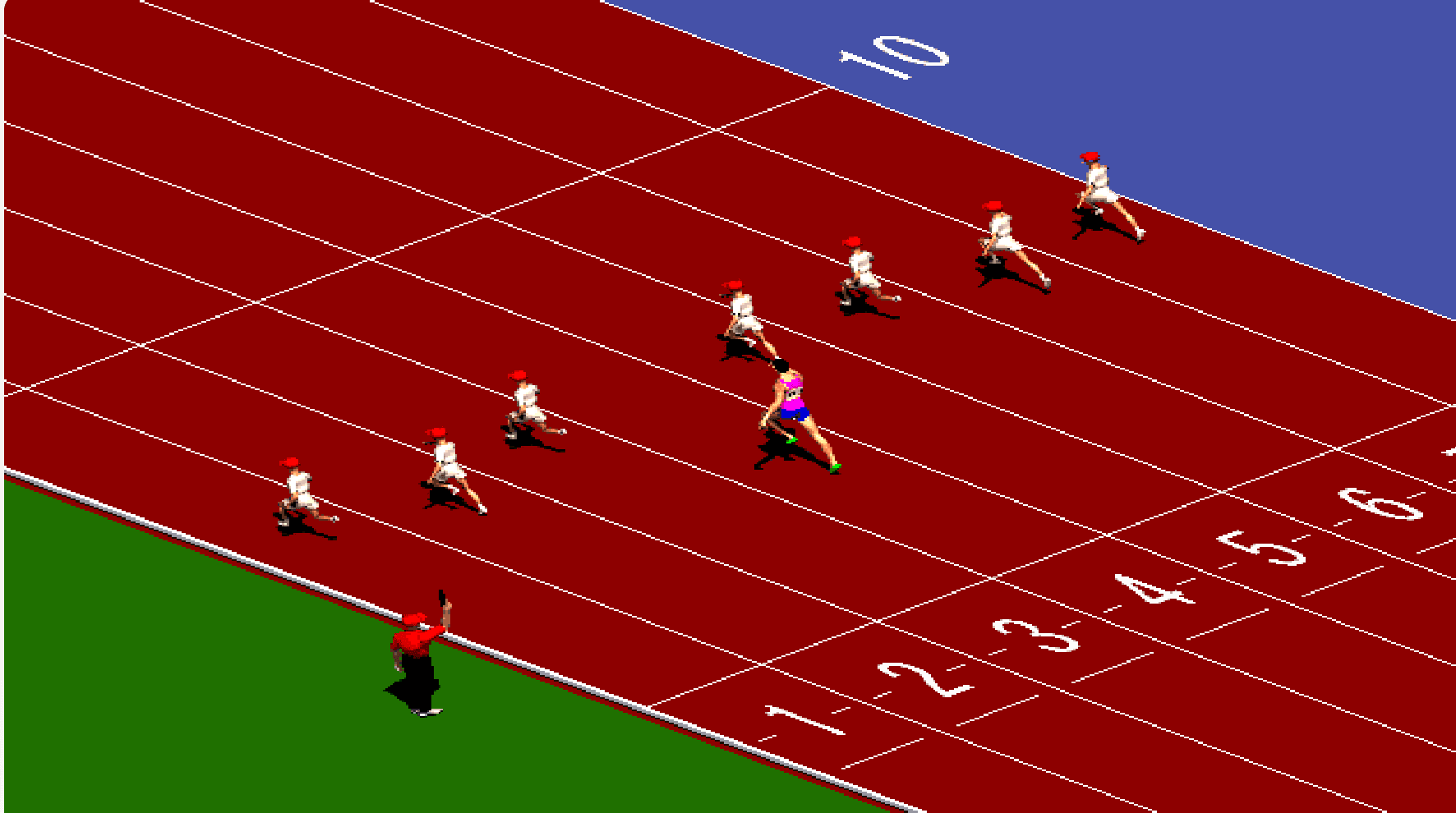 Sprinter game screenshot — runners racing on the track